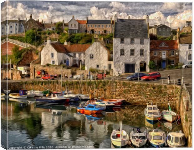 Crail Harbour, Fife, Scotland Canvas Print by Corinne Mills