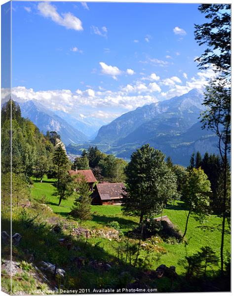 Swiss Country Side Canvas Print by Russell Deaney