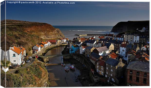 Staithes Canvas Print by paula smith
