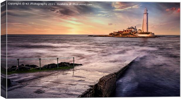 The Enchanting St Mary's Lighthouse Canvas Print by K7 Photography