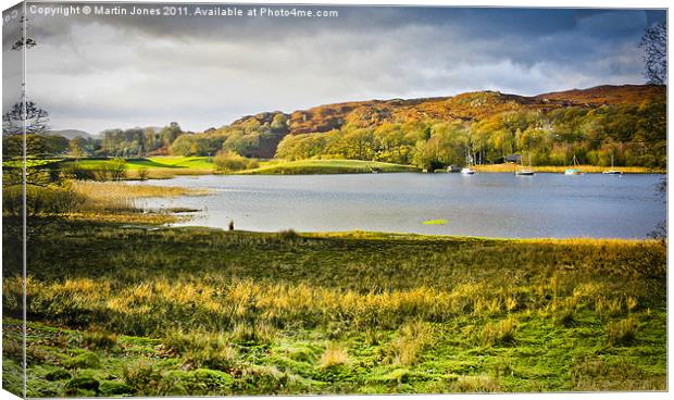 Winter Sun on Coniston Water Canvas Print by K7 Photography