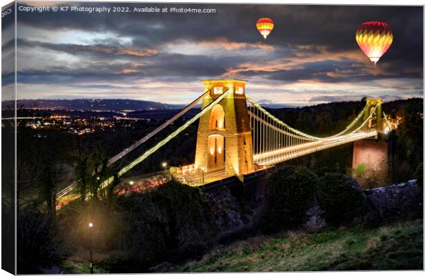 Balloons Over Bristol Canvas Print by K7 Photography