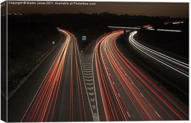 M1 Motorway Madness Canvas Print by K7 Photography