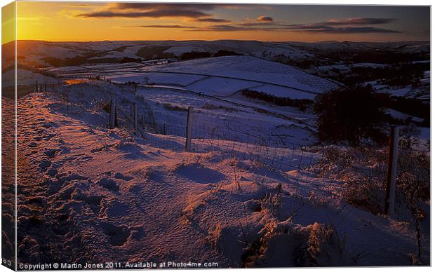 Sunset from Ringinglow Canvas Print by K7 Photography