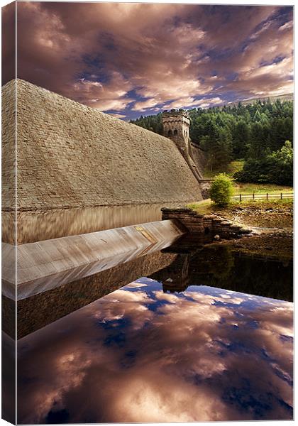 Derwent Dam Deep Reflections Canvas Print by K7 Photography