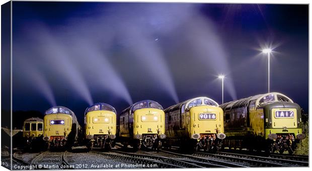Deltic Smoke in the Night Canvas Print by K7 Photography
