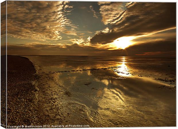 Mudflats at dusk Canvas Print by K7 Photography