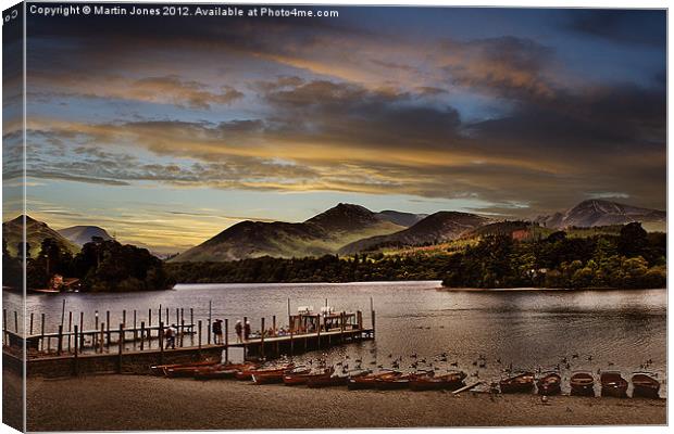 Evening Boat from Keswick Canvas Print by K7 Photography