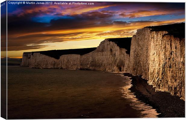 Towering Cliffs of Chalk Canvas Print by K7 Photography