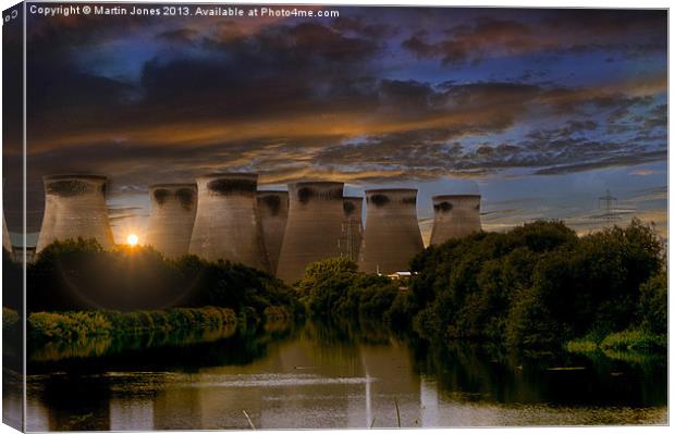 Ferrybridge Power Station Sunset Canvas Print by K7 Photography