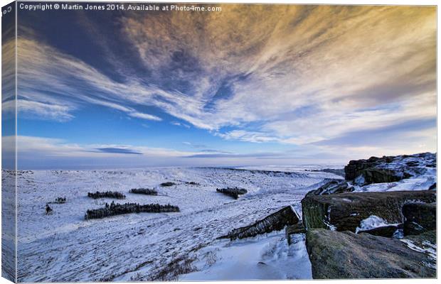  Winter comes to Higger Tor Canvas Print by K7 Photography