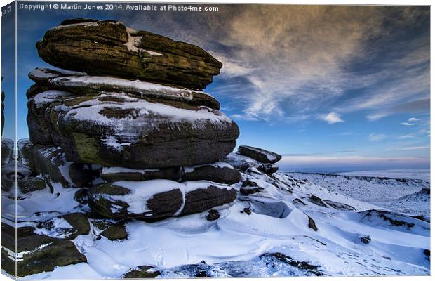  Gritstone Monoliths of Higger Tor Canvas Print by K7 Photography
