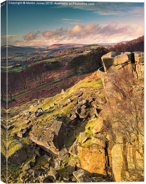 Over Hathersage from the Surprise View Canvas Print by K7 Photography