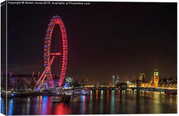 The London Eye and County Hall Canvas Print by K7 Photography