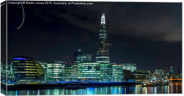  South Bank London City Lights Canvas Print by K7 Photography