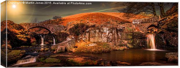  The Waterfalls of Three Shires Head Canvas Print by K7 Photography