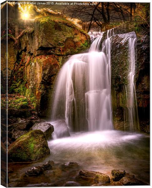  Evening over The Falls at Lumsdale Canvas Print by K7 Photography