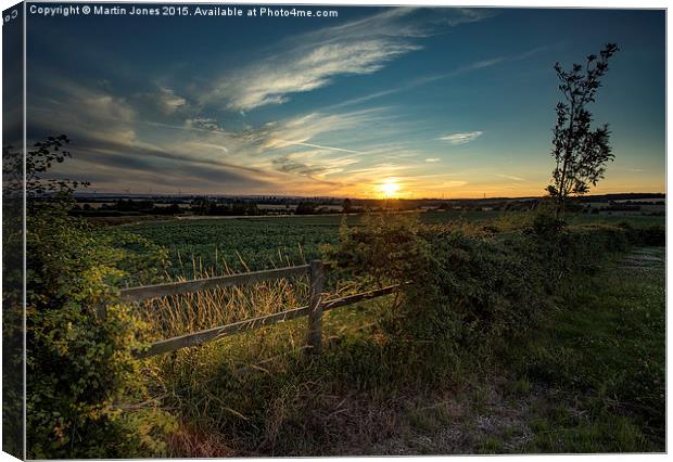  Sunset from Laughton Canvas Print by K7 Photography