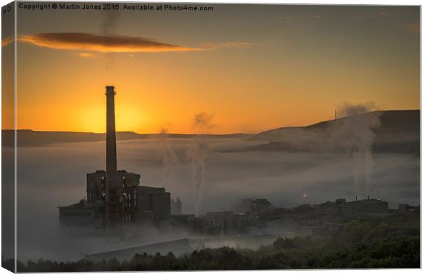  The Hope Valley and Cement Works at Dawn Canvas Print by K7 Photography