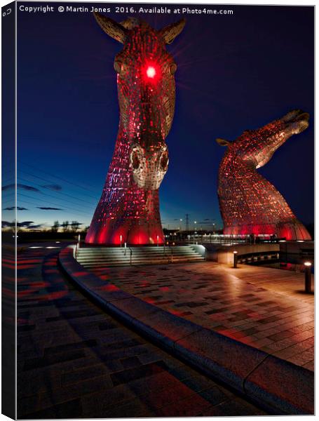 The Kelpies  Canvas Print by K7 Photography