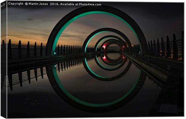 Turquoise at the Falkirk Wheel Canvas Print by K7 Photography