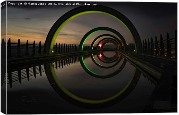 Yellow at the Falkirk wheel Canvas Print by K7 Photography