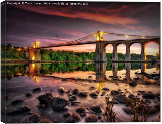 Gateway to Anglesey, The Menai Bridge Canvas Print by K7 Photography