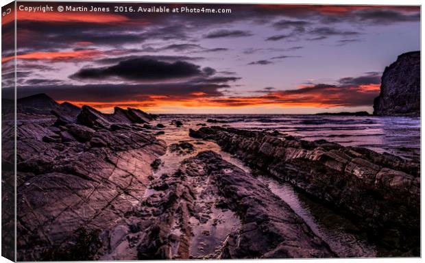 A Cornish Sunset Canvas Print by K7 Photography