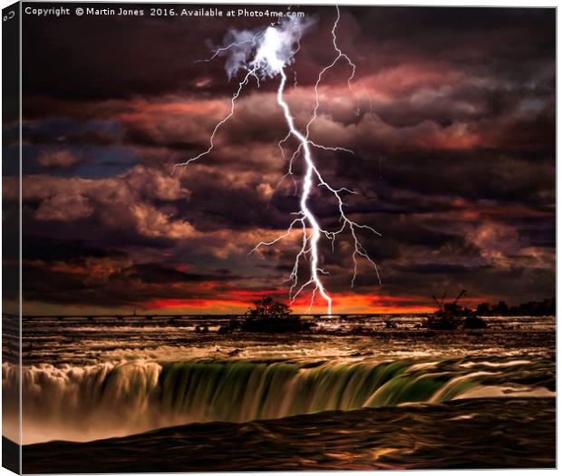 Electrifying Niagara Falls Canvas Print by K7 Photography