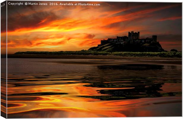 Bamburgh Reflections Canvas Print by K7 Photography