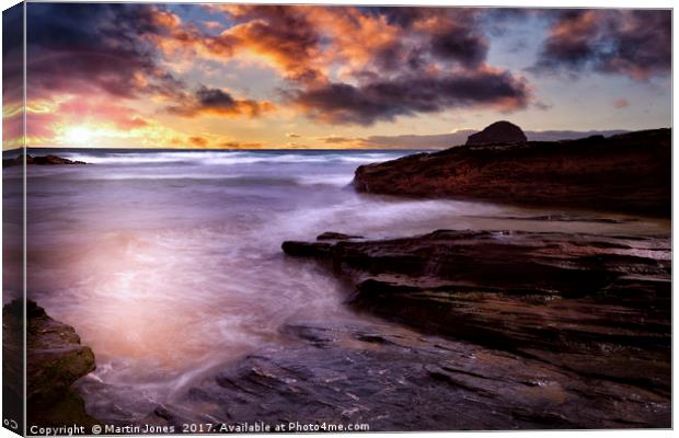 Cornish Coast at Trebarwith Canvas Print by K7 Photography