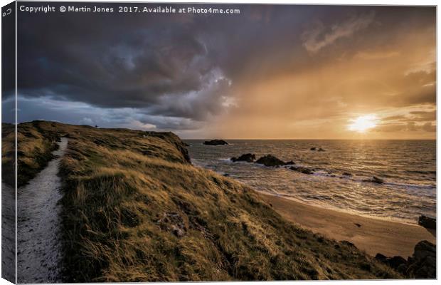 Rain Incoming over Llandwynn Island, Anglesey Canvas Print by K7 Photography