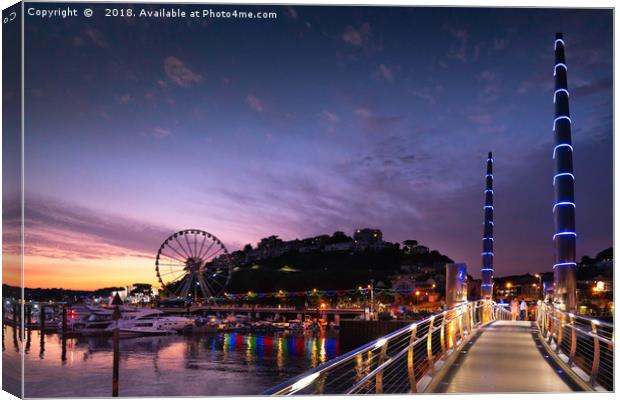 Torquay Harbour Sunset Canvas Print by K7 Photography