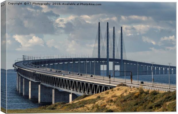 Sweden and Denmark - Linked by the Oresund Bridge Canvas Print by K7 Photography