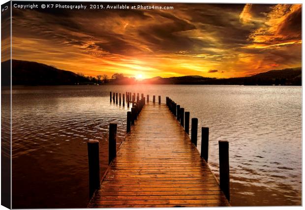 Across The Lake Canvas Print by K7 Photography