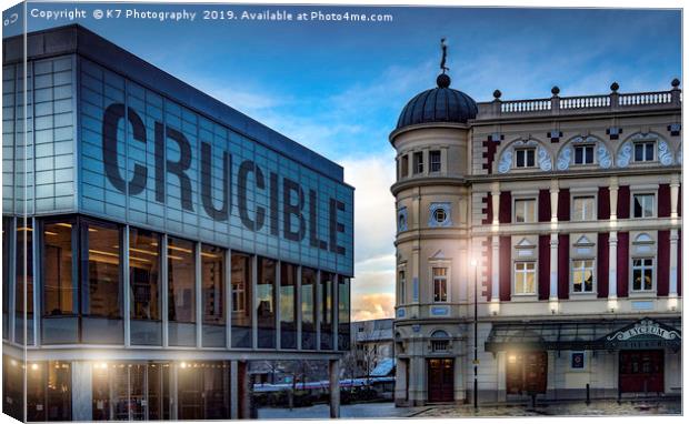 Sheffield's Theatre Land Canvas Print by K7 Photography