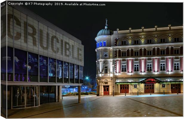 Theatre Land, Sheffield Canvas Print by K7 Photography