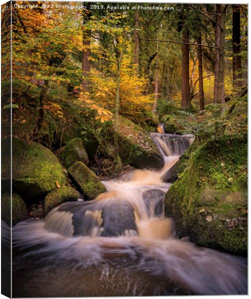 Wyming Brook Cascade Canvas Print by K7 Photography