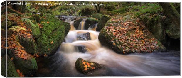 Wyming Brook Panoramic Canvas Print by K7 Photography
