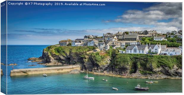 Port Isacc, Cornwall. Canvas Print by K7 Photography