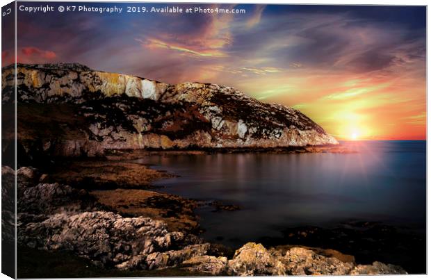 Holyhead Mountain Sunset Canvas Print by K7 Photography