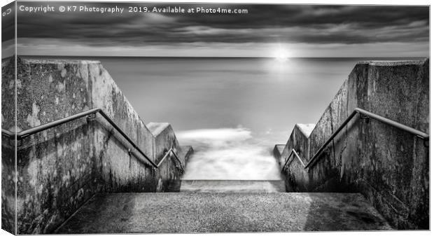 Sunrise from Marine Drive, Scarborough  Canvas Print by K7 Photography