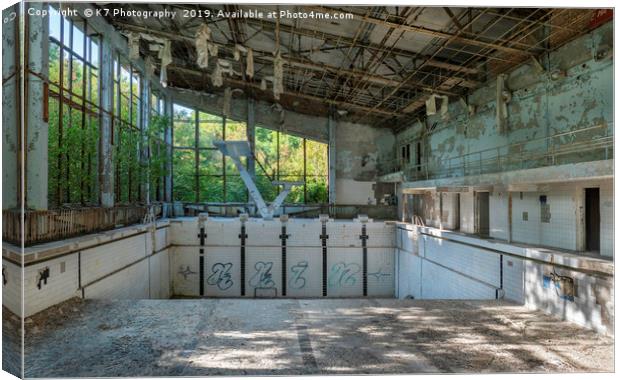 The Azure Swimming Pool, Chernobyl Exclusion Zone Canvas Print by K7 Photography