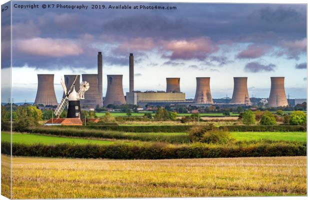 Power Generation Through The Ages. Canvas Print by K7 Photography