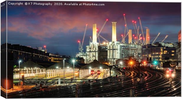 Battersea Power Station and Traction Depot  Canvas Print by K7 Photography