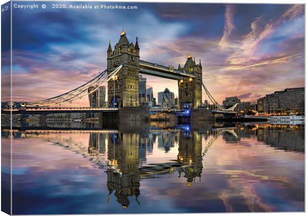 Tower Bridge Reflections Canvas Print by K7 Photography