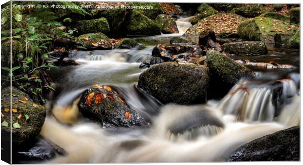  Wyming Brook in Autumn Canvas Print by K7 Photography