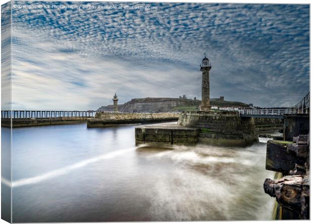 Whitby Harbour on the North Yorkshire Coast Canvas Print by K7 Photography