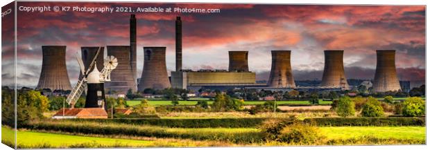 A Contrasting View of Power Canvas Print by K7 Photography