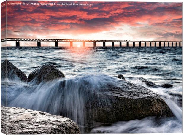 The Oresund Bridge Canvas Print by K7 Photography